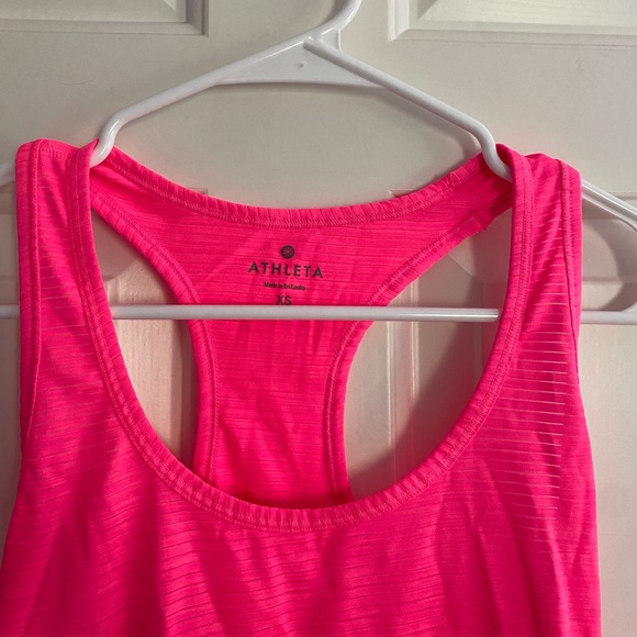 Athleta Neon Pink Workout Racerback Tank - Picture 4 of 5